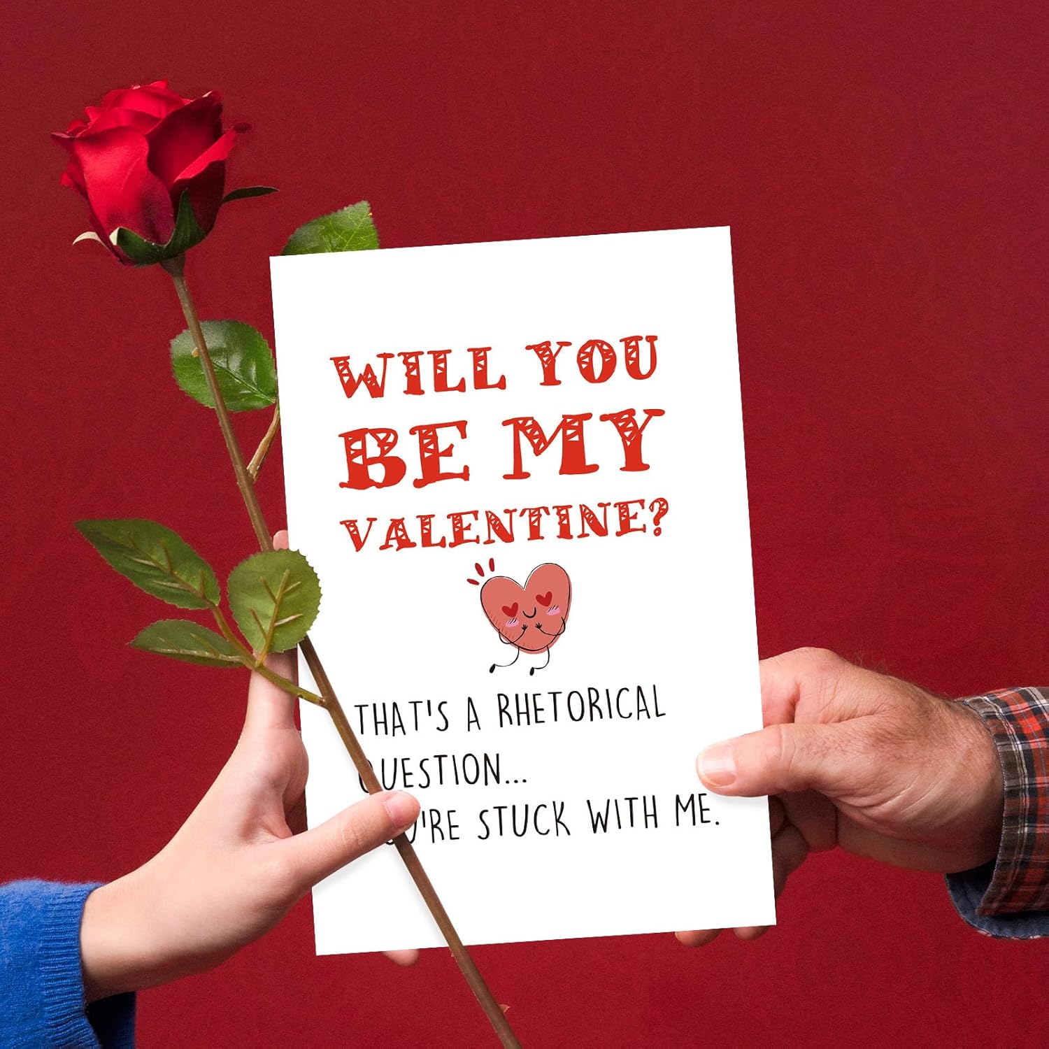 Funny Valentines Day Card For Boyfriend Him, Cute Valentine’S Day Card From Girlfriend Her,(Will You Be My Valentine)