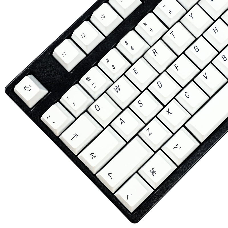 139 Mac Keycaps Cherry Profile Normcore Style Minimalist Dye Sub Pbt White Key