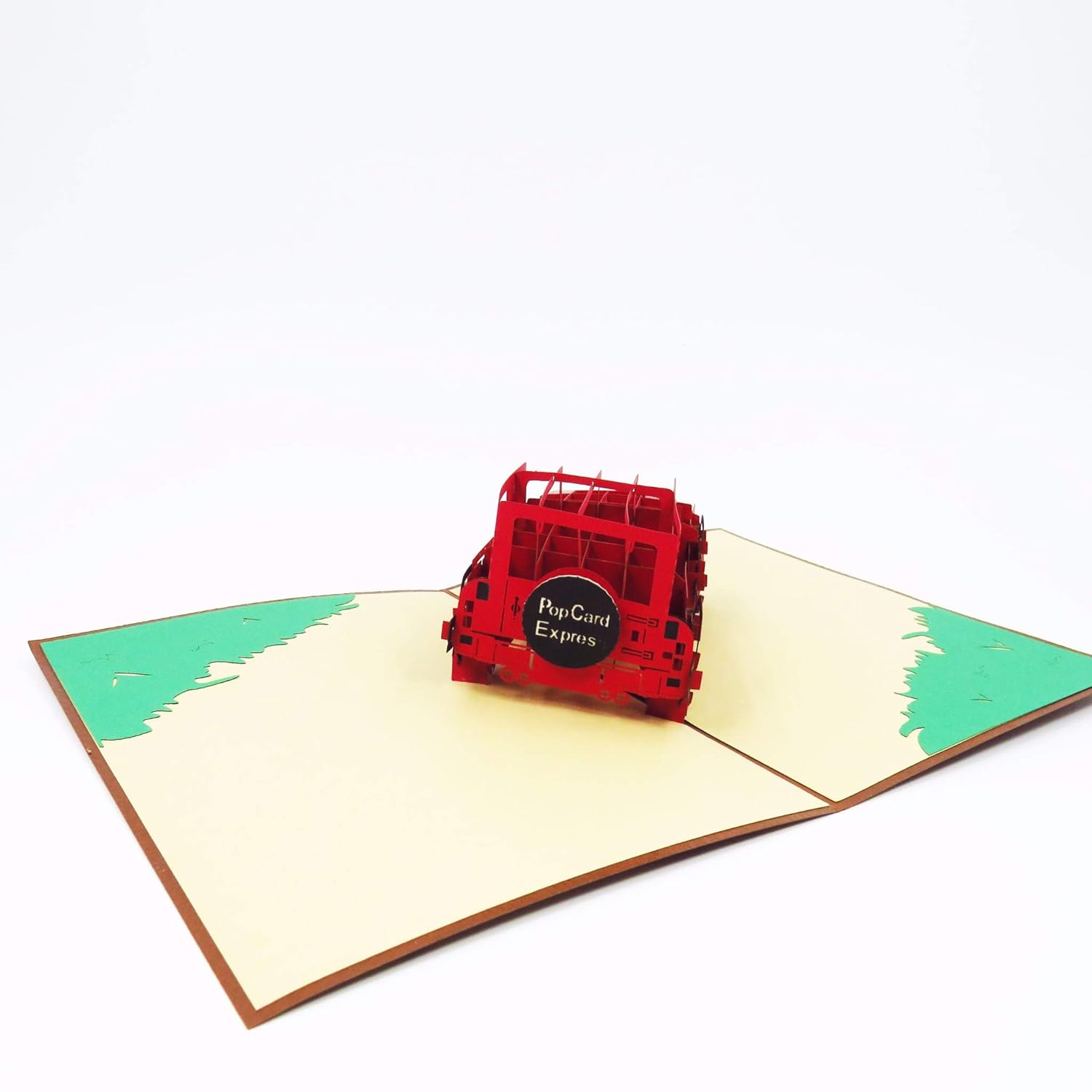 Red Jeep Pop Up Birthday Card, Thank You Card, Love Card, Graduation Card, Anniversary Card, Just Because, Romantic Cards For Man, Woman, Lady, Girl, Boy Jeep Pop Up Card (Red)