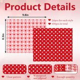 100 Pcs Valentine'S Day Wax Paper Red Pink Heart Waterproof Oil-Proof Deli Paper Tissue Sheets For Food Sandwich Picnic Basket Liners Kitchen Bakery Party Decor Supplies