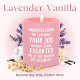 Retirement Gift For Woman, 10 Oz Lavender Vanilla Scented Candle, Farewell/Going Away/Moving Away/Goodbye Gifts For Coworkers, Friends, Nurse, Teacher, Work Bestie, Handmade