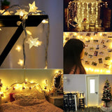Star String Lights, Merdeco 20Ft 40 Led Usb Powered Star String Lights Warm White Fairy Lights For Birthday Party Weddin
