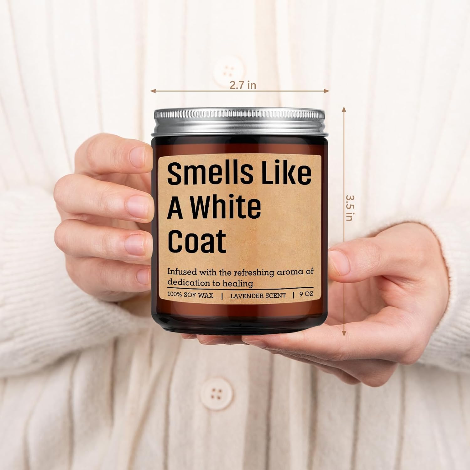Future Doctor Candle, White Coat Ceremony Gifts - Valentines, Graduation, Congratulations Gifts For Medical Students - White Coat Presents For Future Doctor, Dental, Pharmacy, Pa, Med Students