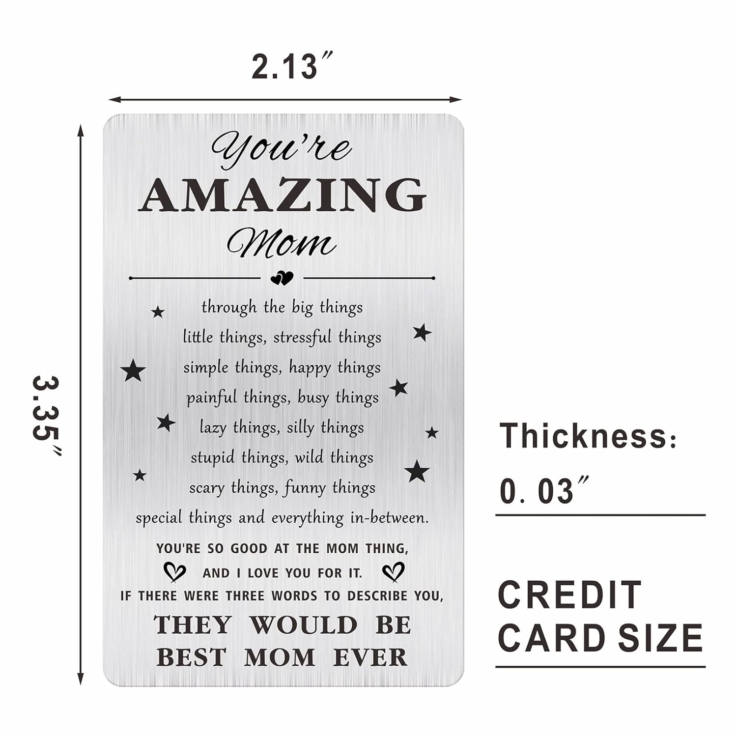 Mom Gifts, Mother Birthday Gift, Mothers Day Gifts For Mom, Christmas Cards, Amazing Mother Wallet Card