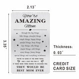 Mom Gifts, Mother Birthday Gift, Mothers Day Gifts For Mom, Christmas Cards, Amazing Mother Wallet Card