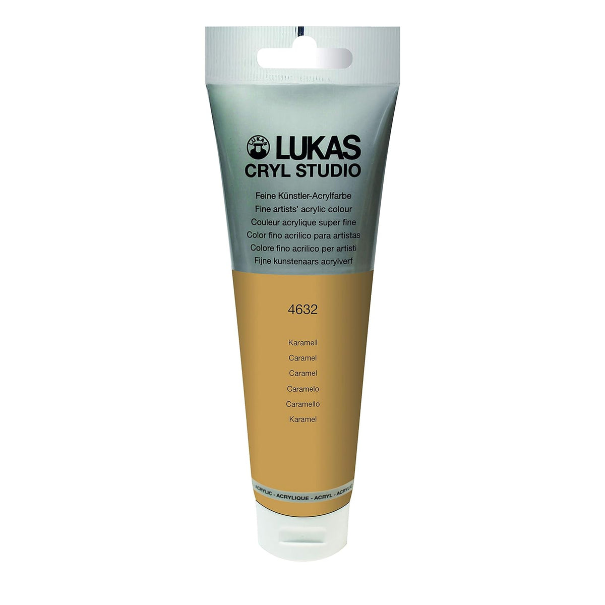Lukas CRYL Studio Artist Acrylic Paint, Caramel, 125 ml Tube - High Pigment Acrylic Paints for Canvas Painting, Large Scale Works - Medium-Viscosity, Water-Mixable, Fast Drying