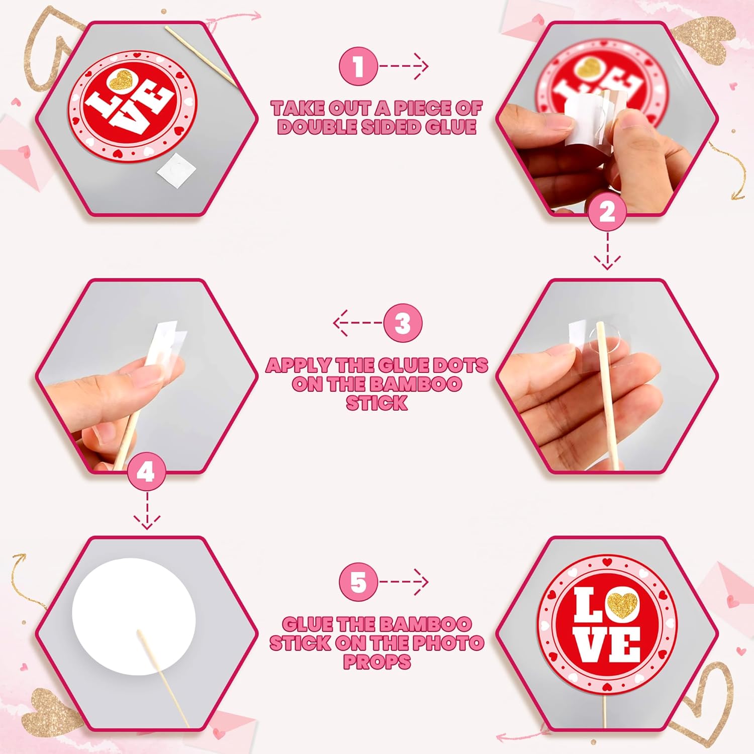 , Red Galentines Photo Props - Pack Of 35 | Galentine Photo Booth Props For Galentines Decorations | Galentines Day Decorations For Party | Galentines Day Photo Props | Valentine Photo Props