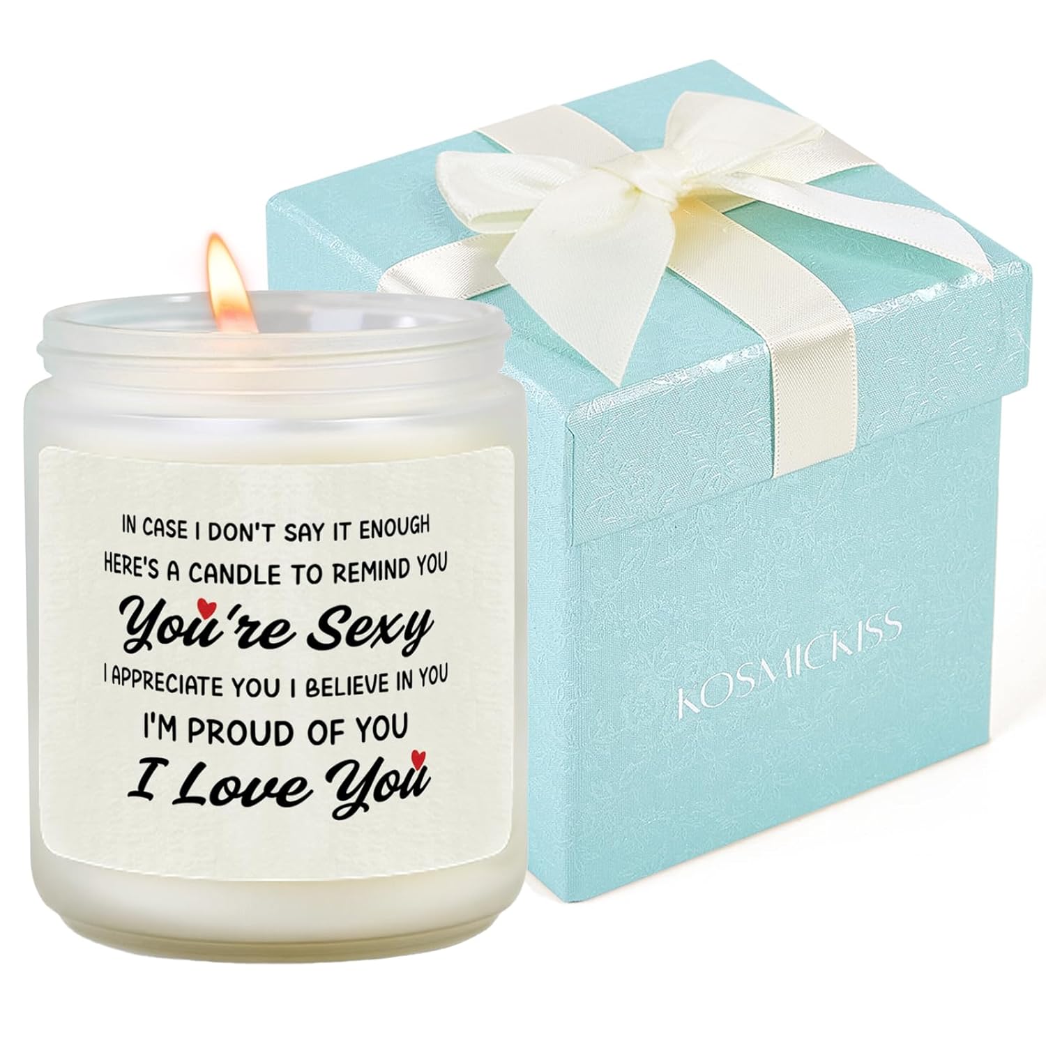 Valentines Day Gifts For Her Him, Lavender Scented Candle, I Love You Anniversary Wedding Gift For Girlfriend Boyfriend Wife Husband, Romantic Birthday Presents