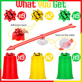 Christmas Party Games Spinner Wheel Christmas Roulette Raffle Game Set Include 38 Plastic Star Flower 20 Disposable Cups And 1 Pointer Spinner Wheel For Prizes Party Supplies