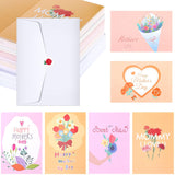180 Pack Mother'S Day Card Assortment With 180 Envelopes And 180 Cute Stickers Floral Mother'S Day Greeting Cards Blank Inside For Birthday Supplies, 4 X 6 Inch, 12Designs