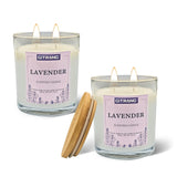 Lavender Scented Candle, 21 Oz Soy Wax Candles For Home Aromatherapy, Relaxation Gifts For Women, Long Lasting Time (160-180 Hrs) For Bedroom Yoga Garden Patio Birthday Party,Set Of 2