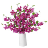 10 Pcs Artificial Bougainvillea Flowers – 30" Faux Bougainvillea Branches With Silk Petals, Realistic Single Stem Bougainvillea For Home Wedding Table Party & Diy Floral Decor (Purple)