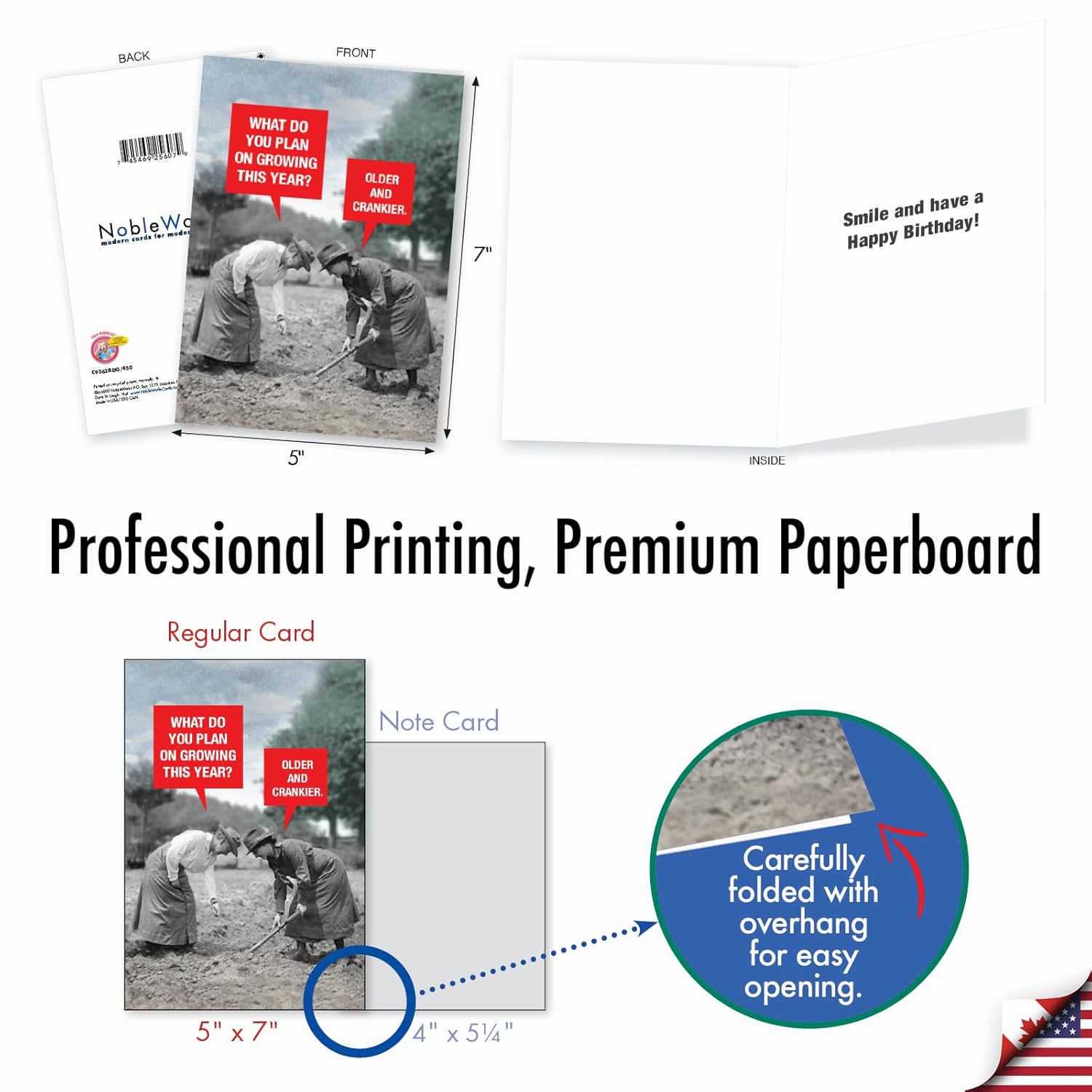 - 1 Hilarious Happy Birthday Card - Funny Aging Old Folks Humor, Celebrate Birthdays - Older And Crankier C9362Bdg