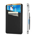 MagSafe Compatible Leather Wallet Card Holder for iPhone 15/14/13/12 - Black