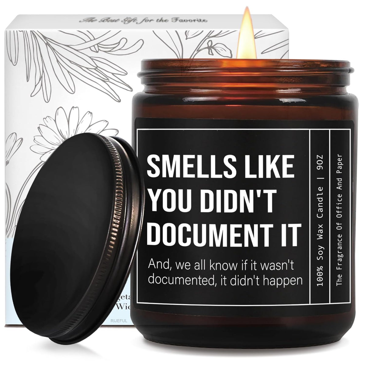Unique Candle Gifts For Coworkers, Smells Like You Didn'T Document It Candle, Office Candles Gift For Her Him, Christmas Birthday Work Candles Gift For Hr Boss Employee Manager Social Worker Nurse-29