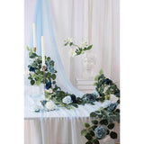 Faux Rose Flowers Dusty Rose Gradient Fake Roses With Stems For Diy Wedding Bouquets Centerpieces Arrange Decorations (Blue Gradient)