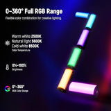 2 Pack Magnetic RGB Handheld Light Wand TL96RGB Mini LED Video Light Stick for TikTok YouTube
