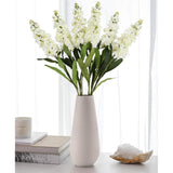 6Pcs White Snapdragon Artificial Flowers 31.50" Delphinium Fake Flowers Long Stem Antirrhinum Majus Silk Flowers Larkspur Faux Flower For Home Wedding Decor Floral Arrangement (White)