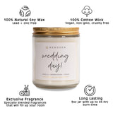 Wedding Shower Gifts - Candles Gift For Bride, Bridal Shower, Bachelorette Party Gifts From Bridesmaids - Wedding Day Candle - Engaged Couple - Scented Candles