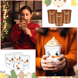 100 Pcs Plastic Christmas Cups 12 Oz Reusable Xmas Santa Elf Drinking Cups Disposables Christmas Coffee Mugs For Coffee Hot Chocolate Beer Ice Cream Party Supplies