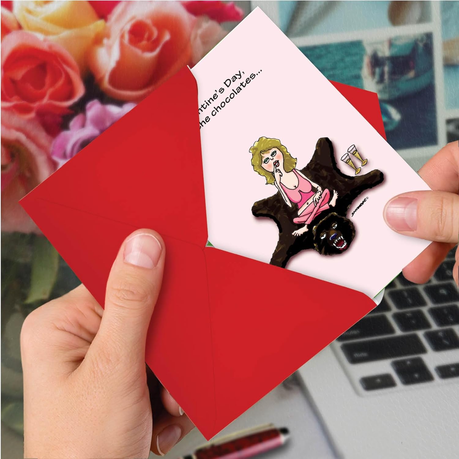 - Funny Valentines Day Card For Adults - Naughty Valentine, Spouse Notecard With Envelope (1 Card) - Screw The Chocolate 2053