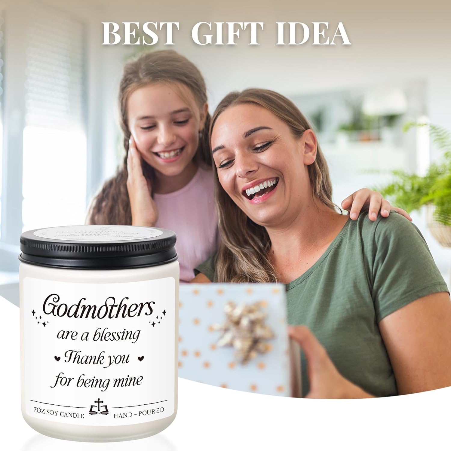 Godmother Proposal Gift, Will You Be My Godmother, Godparents Proposal Gift, God Mother Proposal Gifts For Women - Godmom Mothers Day Christmas Birthday Presents From Goddaughter - Lavender Candle
