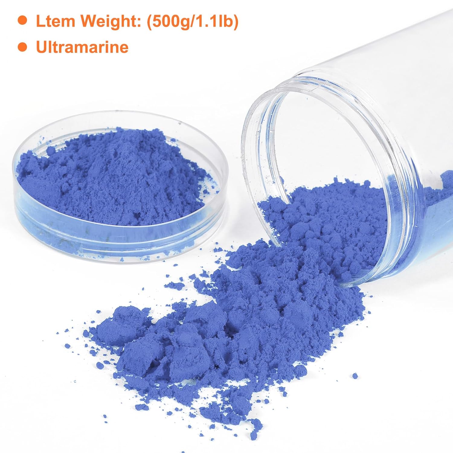 uxcell Iron Oxide Pigment Powder, Concrete Pigment Powder, for Artistic Painting, Concrete, Brick, Tile, Paint, Ultramarine (500g/1.1lb)