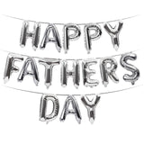Silver Letter Balloon Balloons Banner Backdrop Foil Balloons for Father's Day Themed Party Happy Father's Day Party Supplies Decorations Party Sets-15 PCS