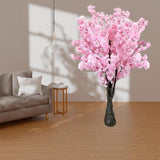 Pink Artificial Cherry Blossom Trees Faux Cherry Blossom Tree Pink Tree For Office Wedding Home Office Living Room House Indoor Outdoor Decor?6.5Ft/2M, Pink?