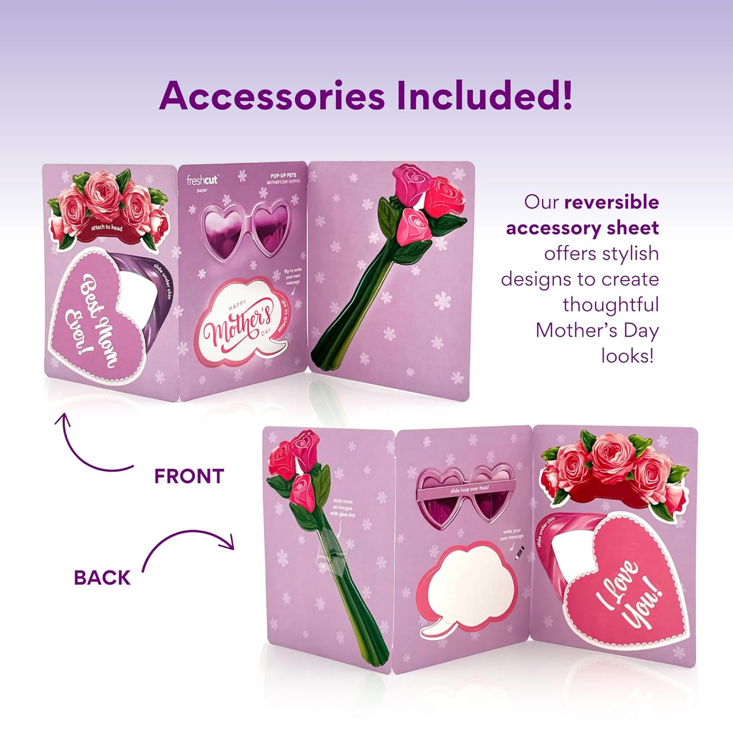 Pop Up Pet Cards, Black Cat, Gifts For Cat Lovers, Gifts For Mom With Mother'S Day Accessory Sheet, Notecard & Envelope, 3D Popup Greeting Card, Mother'S Day Cards