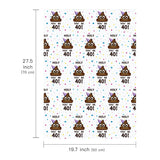 Funny 40Th Birthday Wrapping Paper Sheet - 6 Sheets Holy Shit You'Re 40 Design Folded Flat For Birthday, Party, Prank - 19.7 Inch X 27.5 Inch Per Sheet