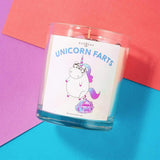 Kate Bissetts Unicorn Farts Candle with Crystal Shart Sprinkles | Cotton Candy Scent | 10z
