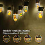 Christmas Lights Battery Operated, 6.8Ft Christmas Snow Globe String Lights 10 Led Bulb Lights, Vintage Christmas Tree L