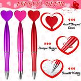 24 Set Valentines Day Gift Bulk Valentine Day Cards With Pens Heart Shaped Ballpoint Pen Heart Greeting Card Prize Party Favor For Teacher Coworkers Office Exchange Gift