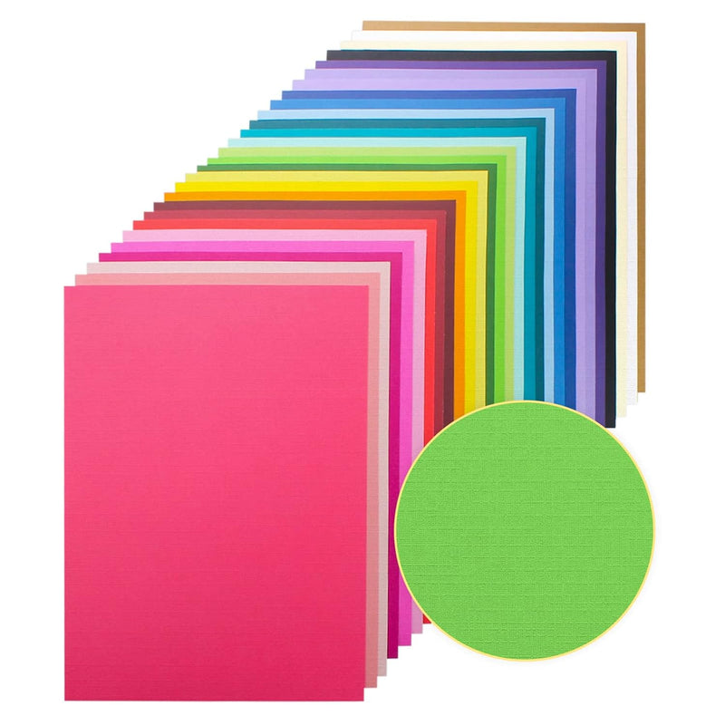 60 Sheets Textured Colorful Card Stock 28 Multicolor Cardstock 250Gsm Faint Te