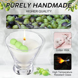 Martini Candle Gift For Women Dirty Martini Soy Wax Cocktail Olive Juice Scented Candle In Glass Cute Funny Gifts For Mother'S Day Birthday Home Housewarming Decor
