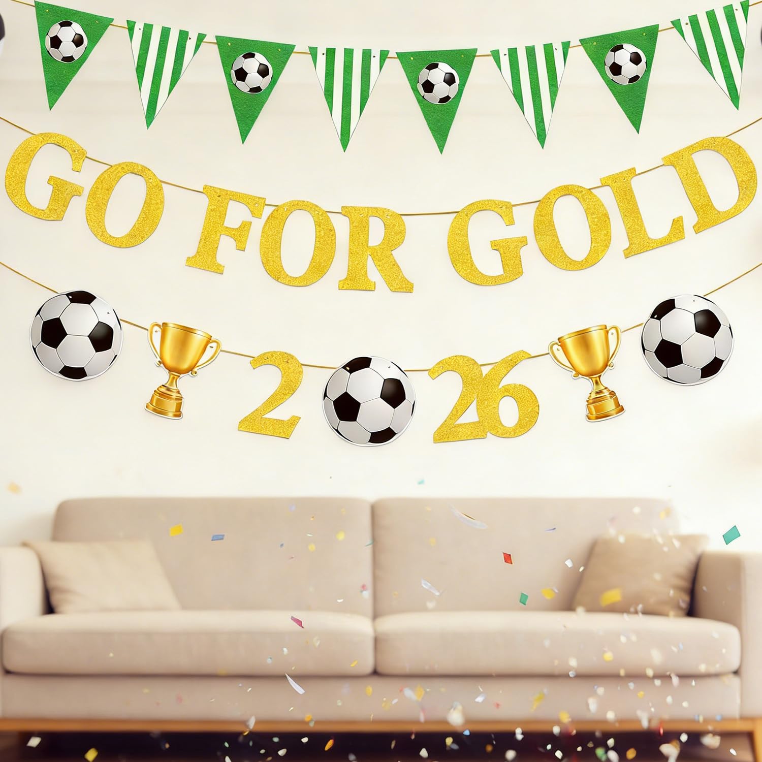 2026 Soccer Party Decorations, World Soccer Party Supplies