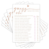 Guess Who Game Cards, Baby Shower Games Cards, Minimalism Boy Or Girl Baby Gender Reveal Party Favors Decorations And Supplies, 25 Pcs Double-Sided - C01