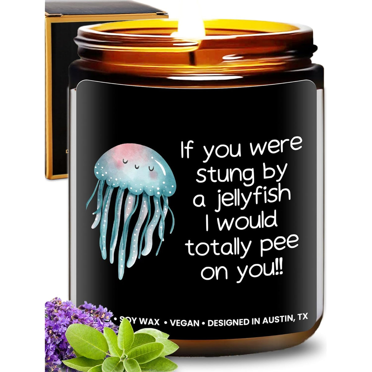 Funny Friendship Candle, If You Were Stung By A Jellyfish, Funny Gifts For Friends Adult Humor, Best Friends Gifts For Friend Women Unique, Birthday, Christmas, Gift-Ready