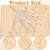 25 Pcs Acrylic Bead Drop Stems Flower Bouquet Clear Artifial Crystal Flora Branches Glitter Floral Acrylic Picks Arrangement Flower Stem Branch Beaded String Bridal Picks For Home Office D