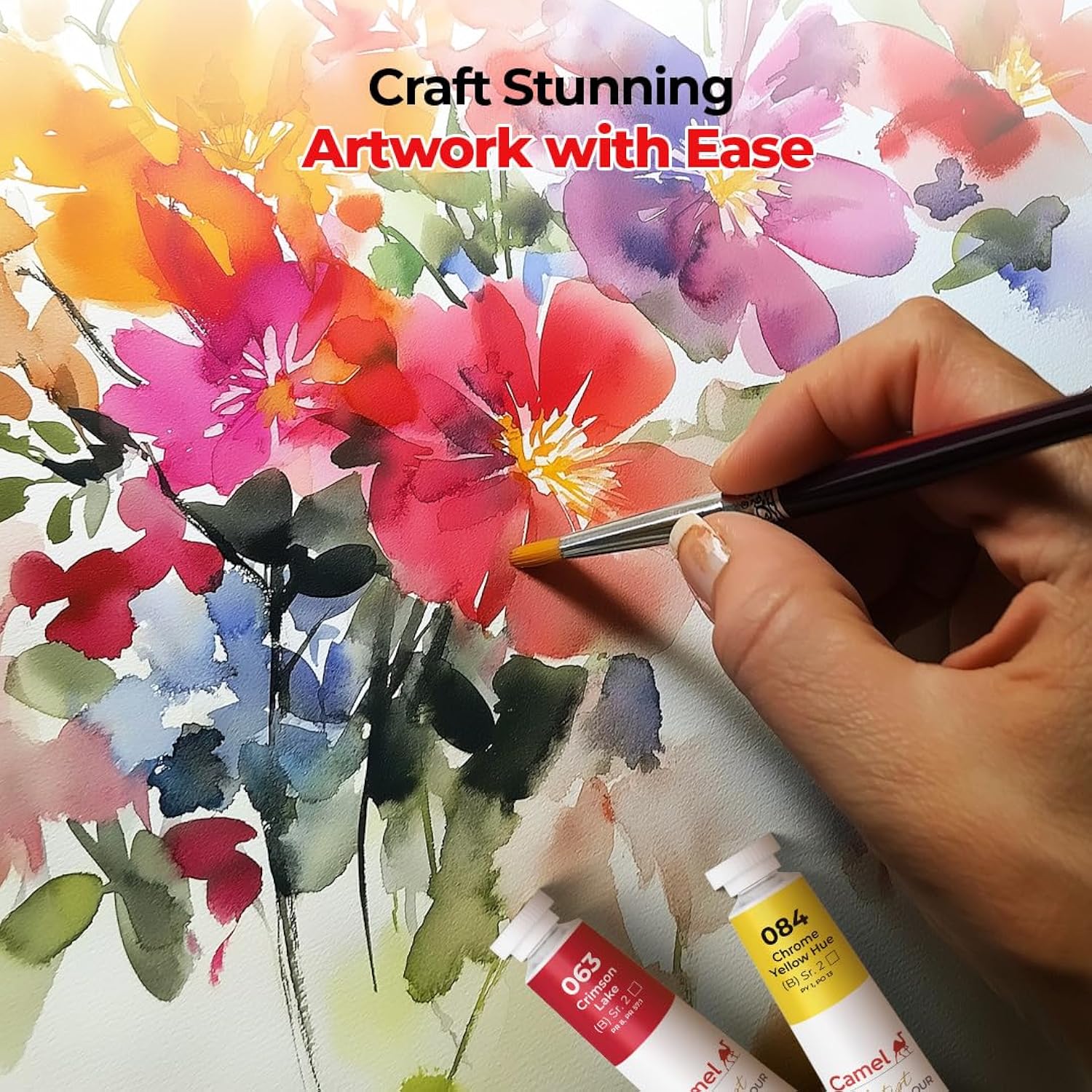 Camlin Kokuyo Artist Watercolor Tube 5ml - 24 Shades (Multicolor)