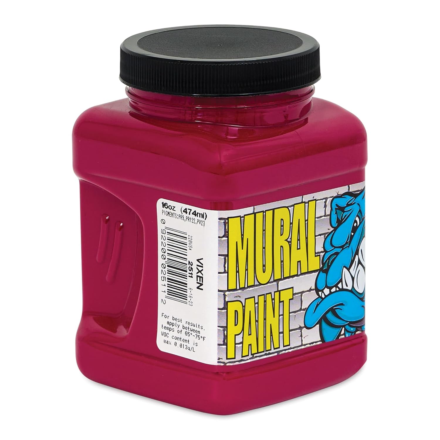 Chroma Acrylic Mural Paint for Interior and Exterior Murals - Lightfast, Mixable, Hard-Wearing Vibrant Pigment, 16 oz Vixen (2511)