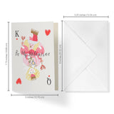 Romantic Valentine’S Day Card | King & Queen Of Hearts “Be My Valentine” Card For Husband, Wife, Boyfriend Or Girlfriend | Single Card + Envelope 5”X7.5” | Made In Usa | Women Owned Small Business | Vdaypar2