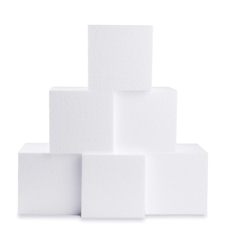 Silverlake Craft Foam Block - 6 Pack Of 5X5X5 Eps Polystyrene Cubes For Crafti