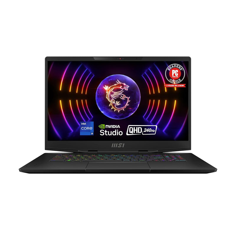 MSI Stealth 17 Studio 17.3" QHD 240Hz Gaming Laptop: 13th Gen Intel Core i9, R