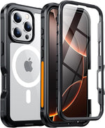 iPhone 16 Pro Max Case, 9H Glass Protector, MagSafe, Shockproof, Heavy Duty 6.9"