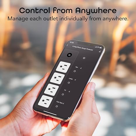 Smart Surge Protector Power Strip WiFi 4 Outlets 2 USB Ports Alexa Google Home