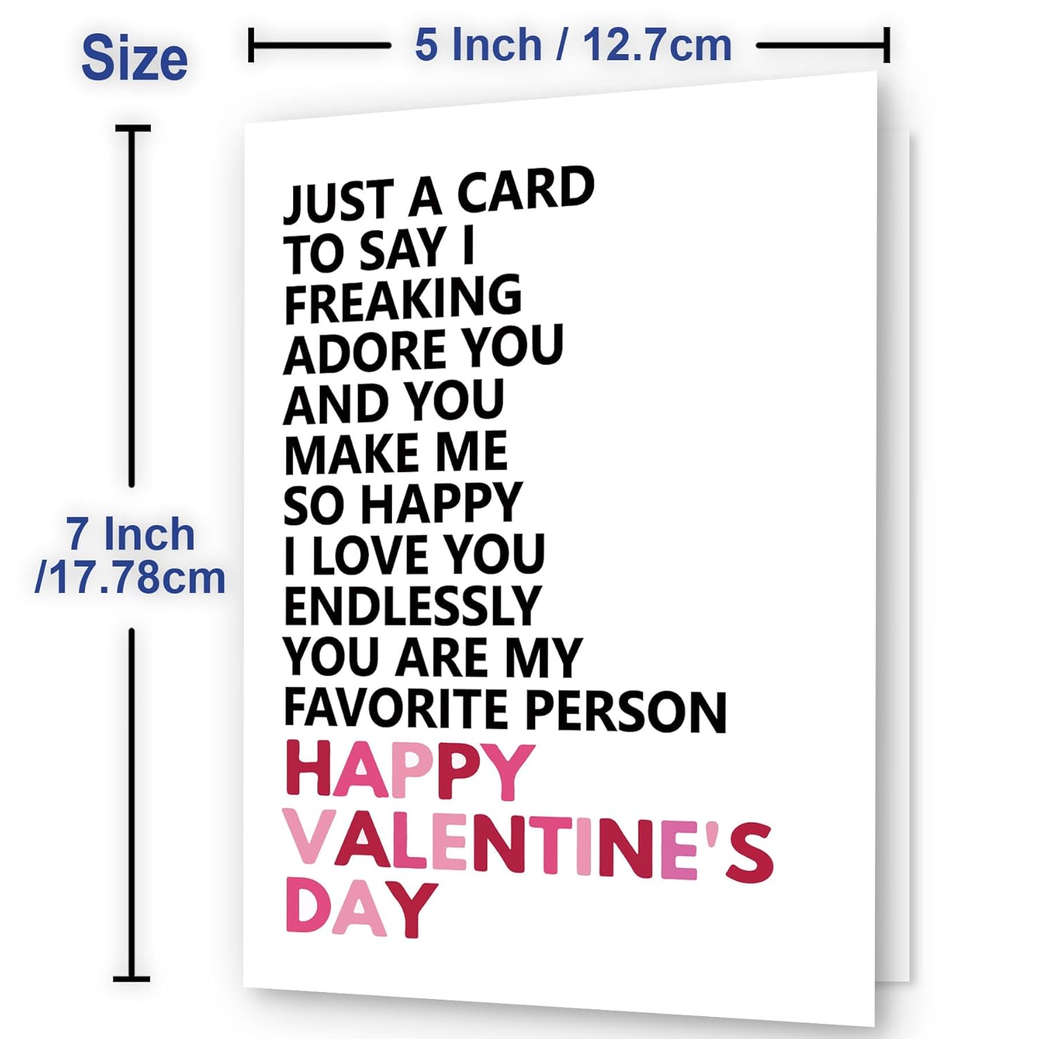 Valentines Day Card For Husband, Valentines Day For Him,, Funny Valentines Day Card For Wife & Kids & Boyfriend & Girlfriend, Valentine'S Day Decorations, Valentine'S Day Gift, Greeting Card=7In X 5In(Folded), Envelope = 7.5In X 5.5In