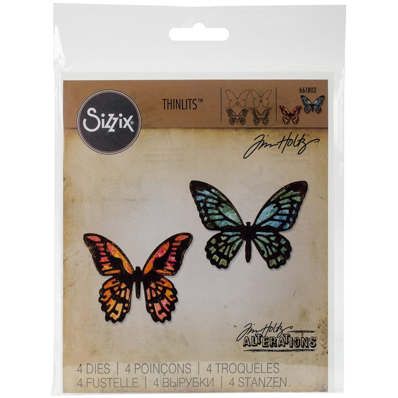 Thinlits Die Set 661802, Mini Butterfly By Tim Hotlz, 4 Pack, Multi Co