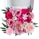 Artificial Flowers Pink Bouquets Box Set For Diy Bridal Wedding Shower Decorations Fake Floral Arrangements For Party Centerpieces Baby Shower Home Decor